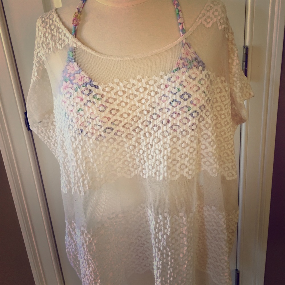 Freepeople sheer beach coverup.